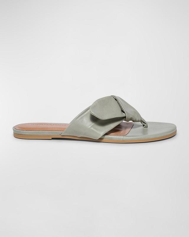 Calfskin Thong Slide Sandals Product Image