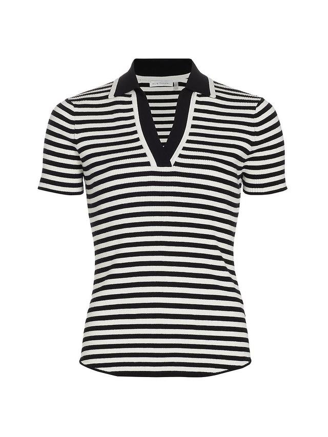 Womens The Yara Striped Short-Sleeve Sweater Product Image