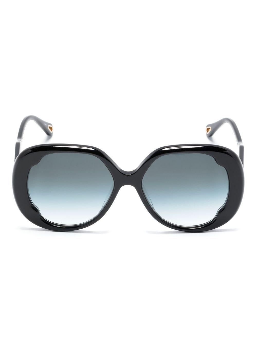 Sonnenbrille Mit Oversized-gestell In Black Product Image