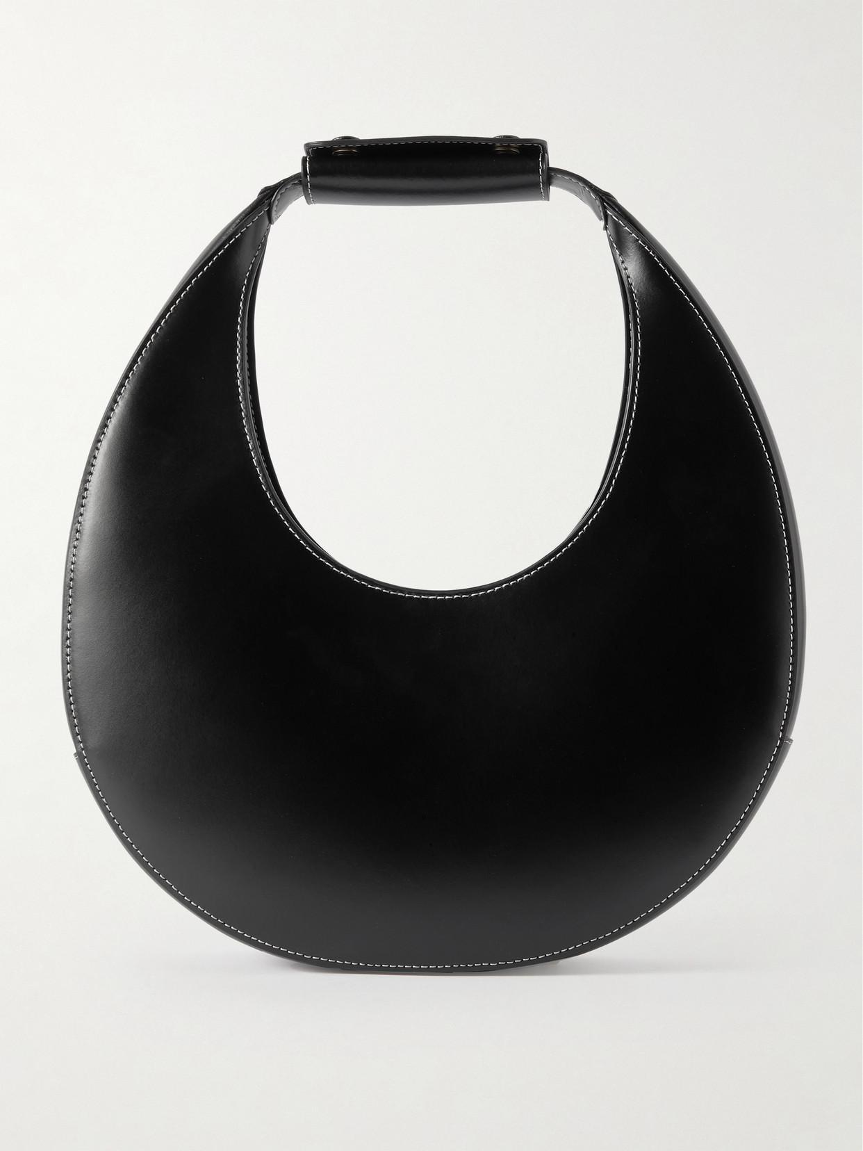 STAUD Moon Leather Tote In Black Product Image