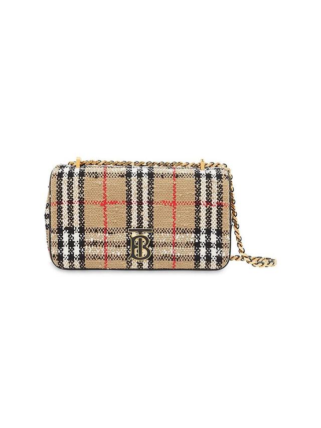 burberry Small Lola Woven Check Crossbody Product Image