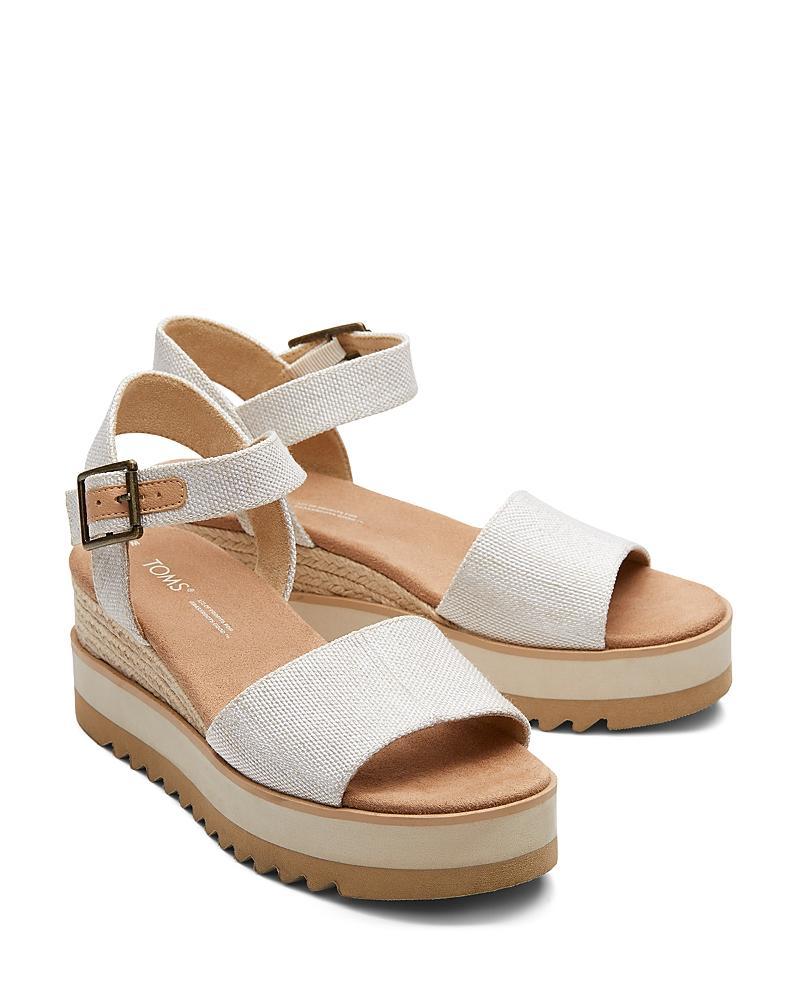 Toms Womens Diana Textile Platform Rope Wedge Sandals Product Image