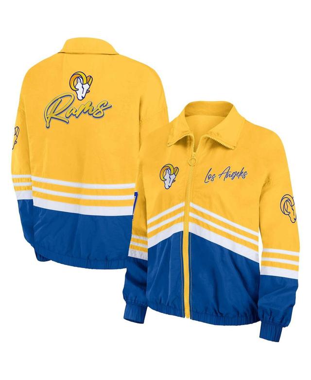 Womens WEAR by Erin Andrews Los Angeles Rams Vintage Throwback Windbreaker Full-Zip Jacket Product Image