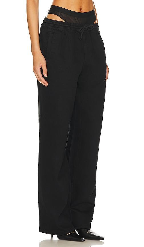 Alexander Wang Mesh Undie Track Pant in Black Product Image