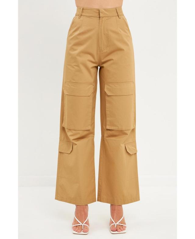 English Factory Womens Wide Leg Pocket Cargo Pants Product Image