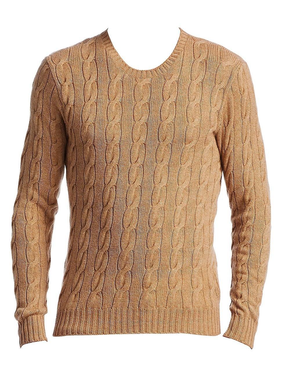 Mens Cableknit Cashmere Sweater Product Image