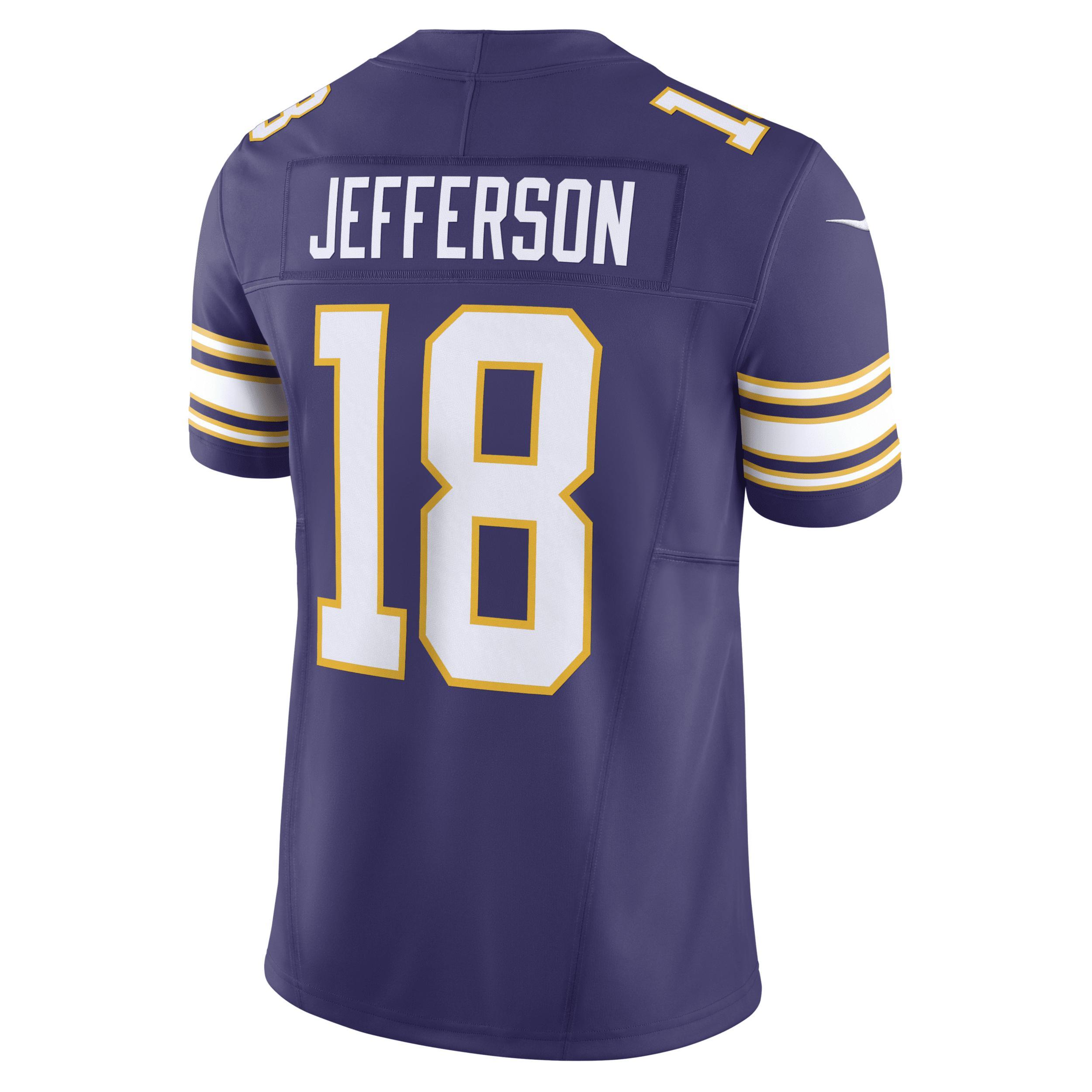 Mens Nike Justin Jefferson Minnesota Vikings Classic Vapor F.U.S.E. Limited Jersey Product Image