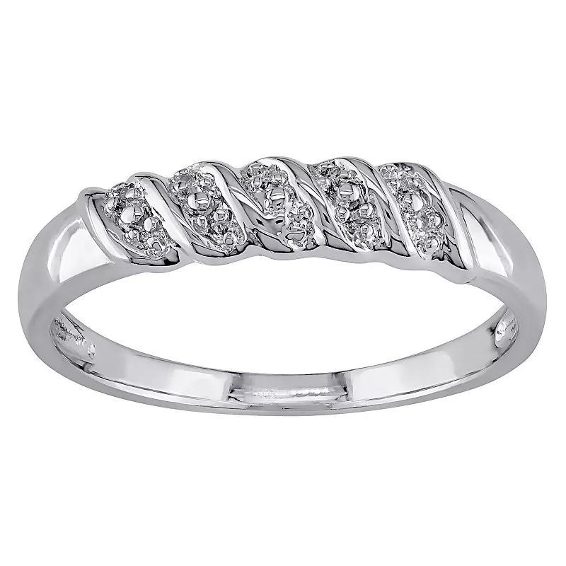 Stella Grace Sterling Silver Braided Design Wedding Band, Womens Product Image