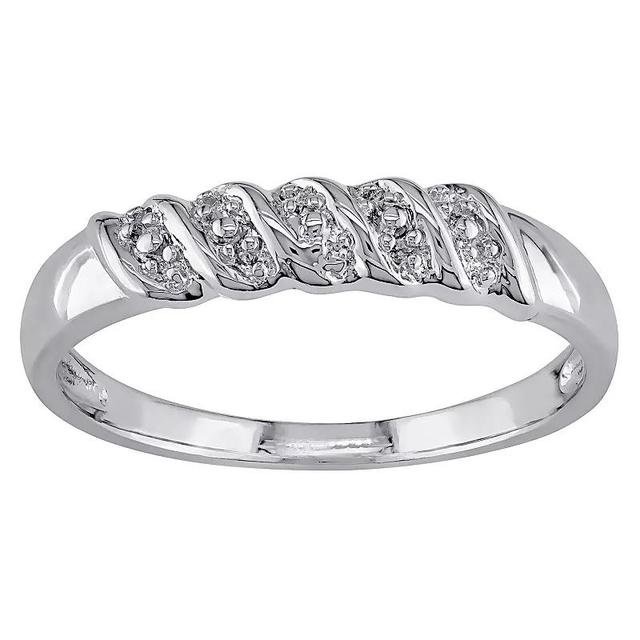 Stella Grace Sterling Silver Braided Design Wedding Band, Womens Product Image