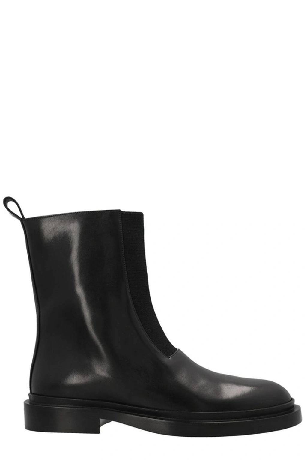 Leather Chelsea Boots In Black product image