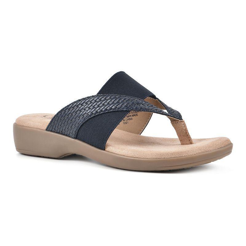 Cliffs by White Mountain Bumble Womens Thong Sandals Blue Product Image