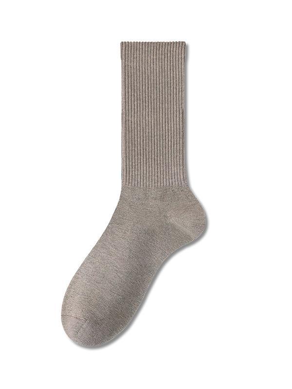 Pleated Solid Color Socks Product Image