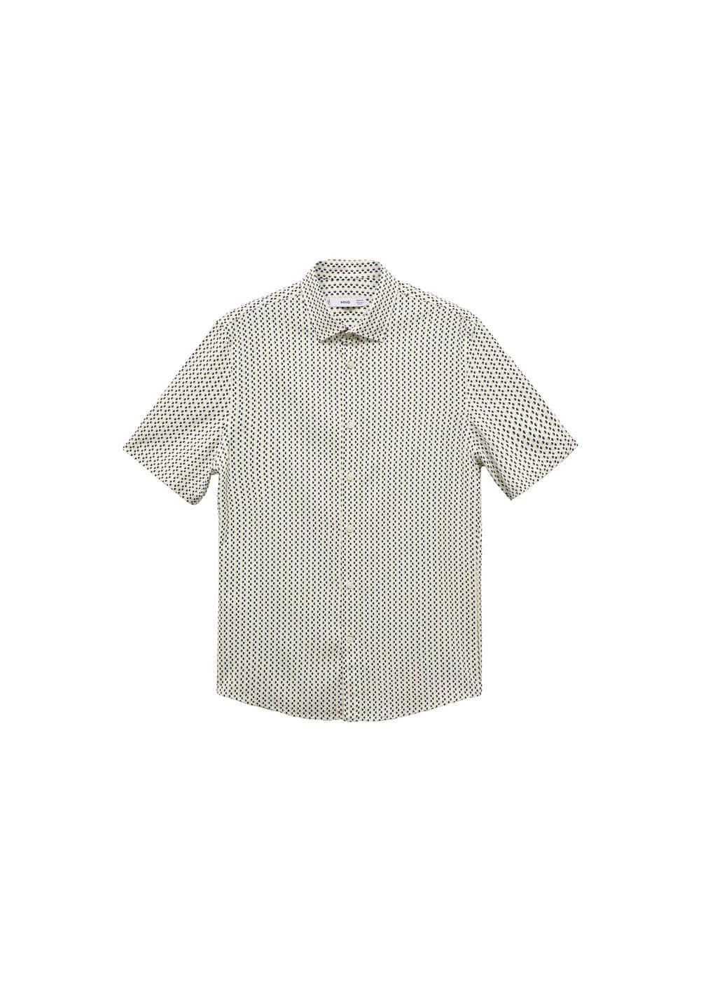 MANGO MAN - Short-sleeve polka-dot shirt redMen Product Image