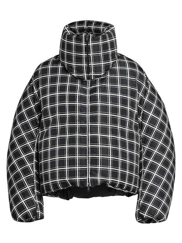 Mens Windowpane Plaid Puffer Jacket Product Image