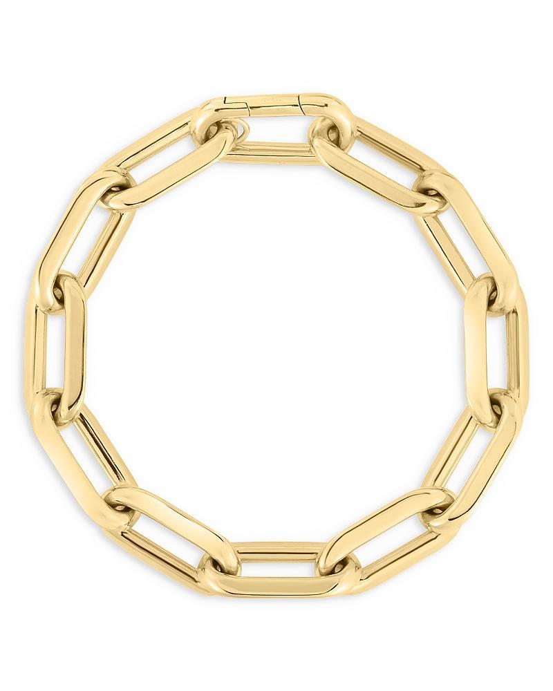 Womens Oro Classic 18K Yellow Gold Paper-Clip Chain Bracelet Product Image