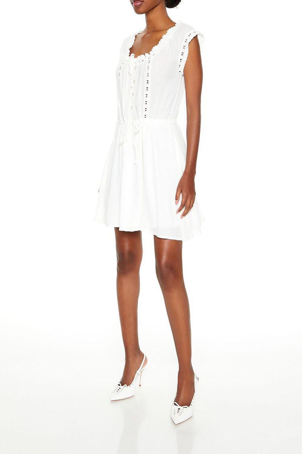 Eyelet Off-the-Shoulder Mini Dress | Forever 21 Product Image