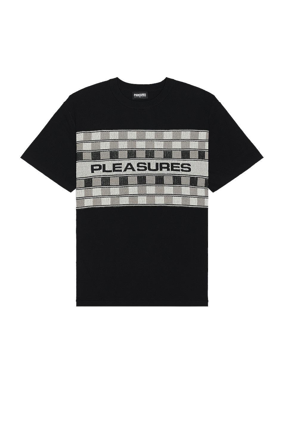 Pleasures Check Knit Shirt in Black. Size M, S. Product Image