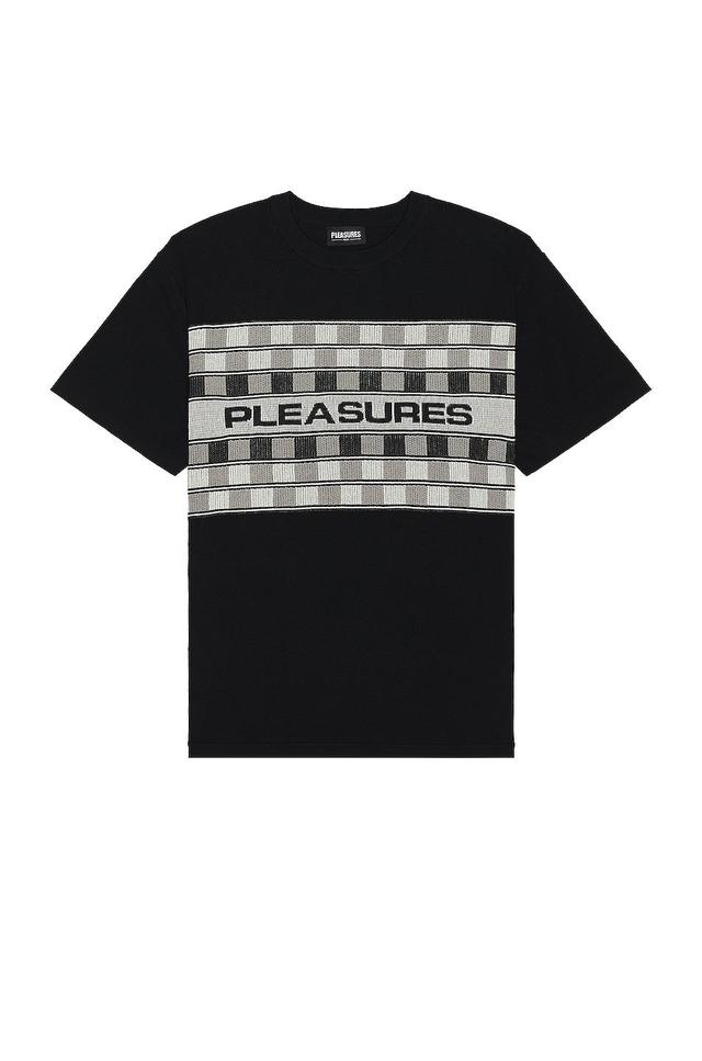 Pleasures Check Knit Shirt in Black. Size M, S. Product Image