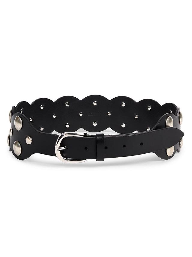 Womens Agia Studded Leather Belt Product Image