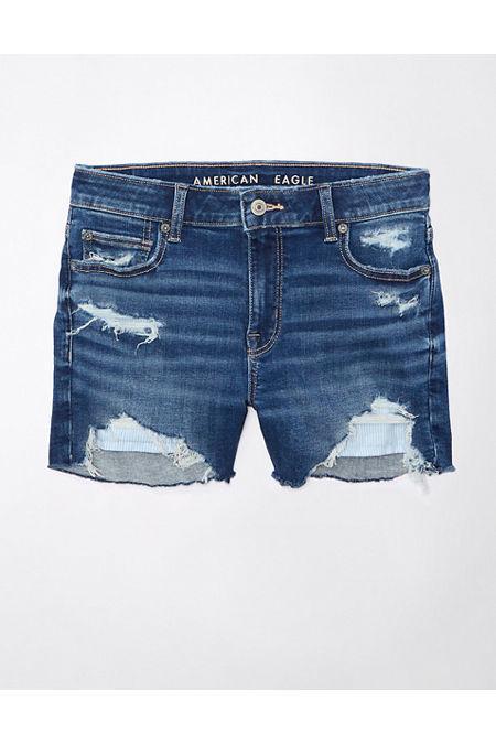 AE Next Level Ripped Denim Midi Short Women's Product Image