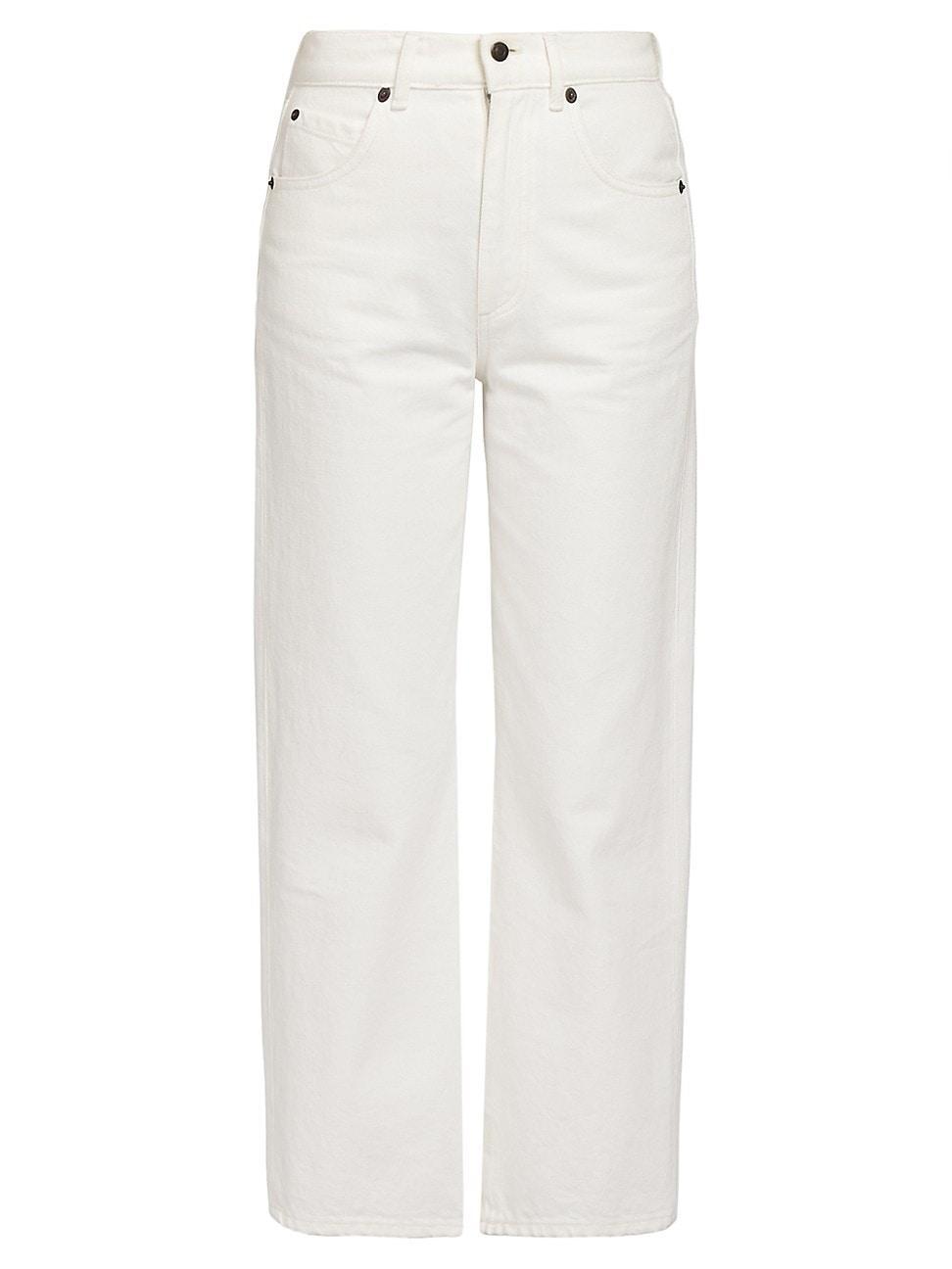 Womens Cotton Straight-Leg Jeans Product Image