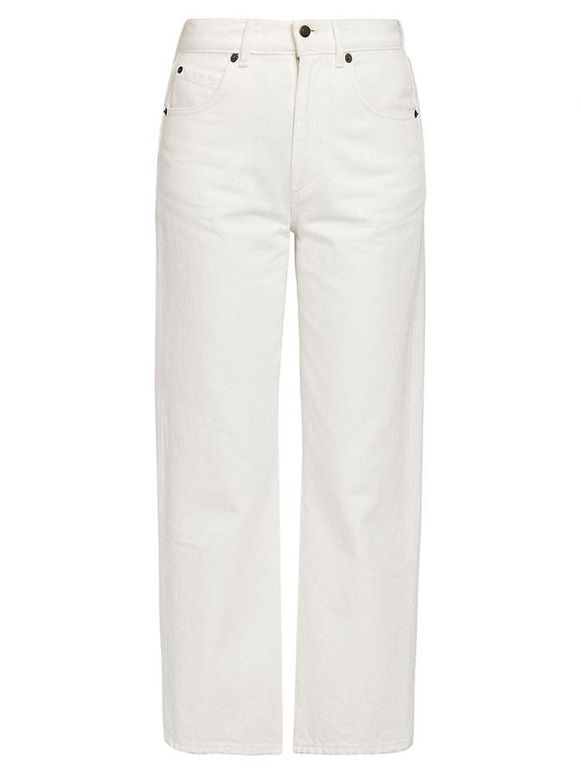 Womens Cotton Straight-Leg Jeans Product Image