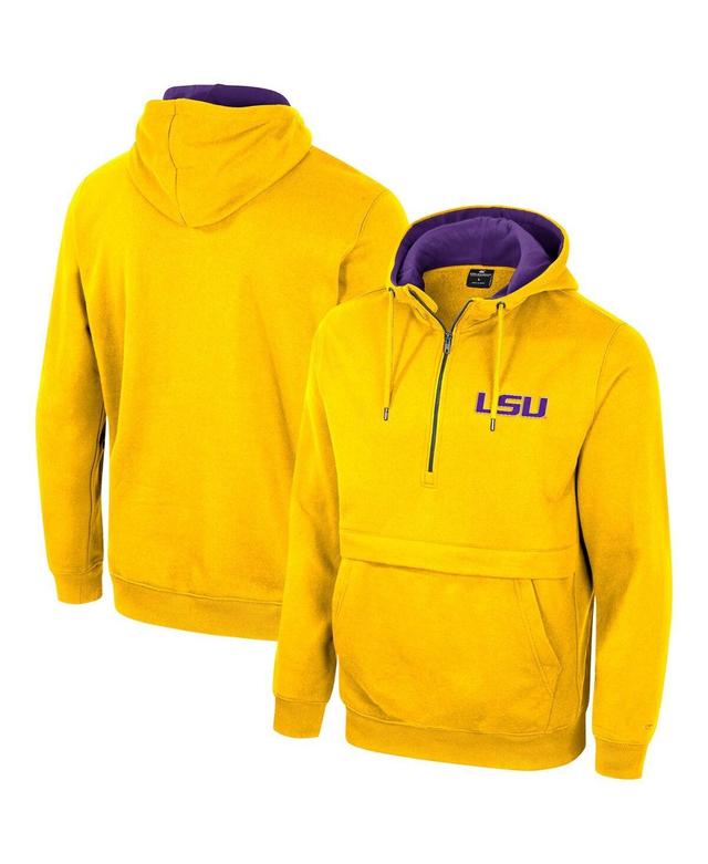 Mens Colosseum LSU Tigers Half-Zip Hoodie Product Image