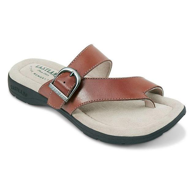 Eastland Tahiti II Womens Leather Thong Sandals Med Brown Product Image