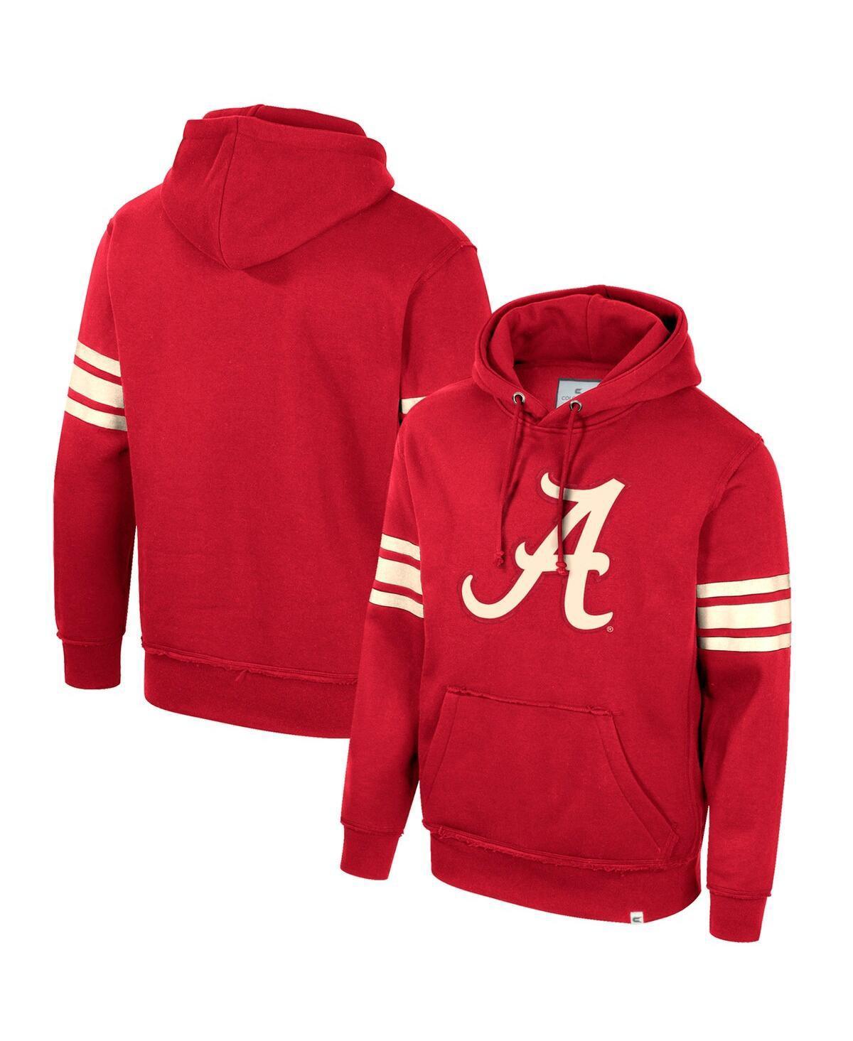 Mens Colosseum Crimson Alabama Crimson Tide Saluting Pullover Hoodie Product Image