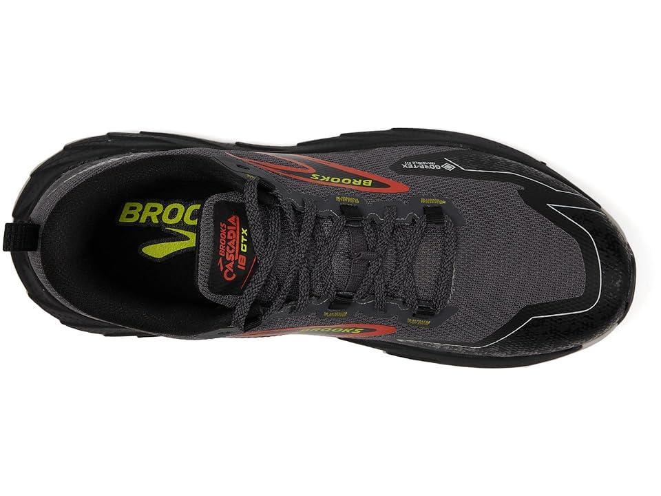 Brooks Cascadia 18 GTX (Blackened PearlTomato) Men's Running Shoes Product Image