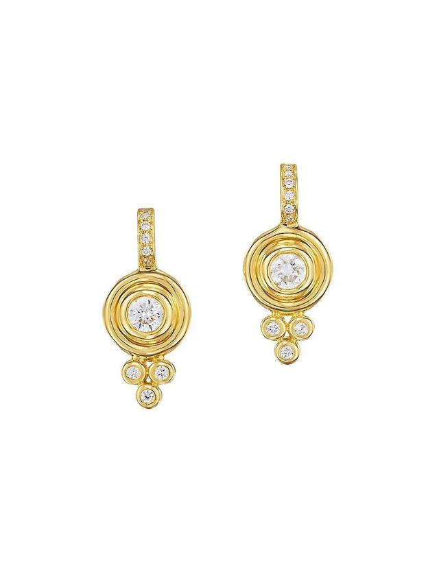 Womens Classic 18K Yellow Gold & 0.5 TCW Diamond Drop Earrings Product Image