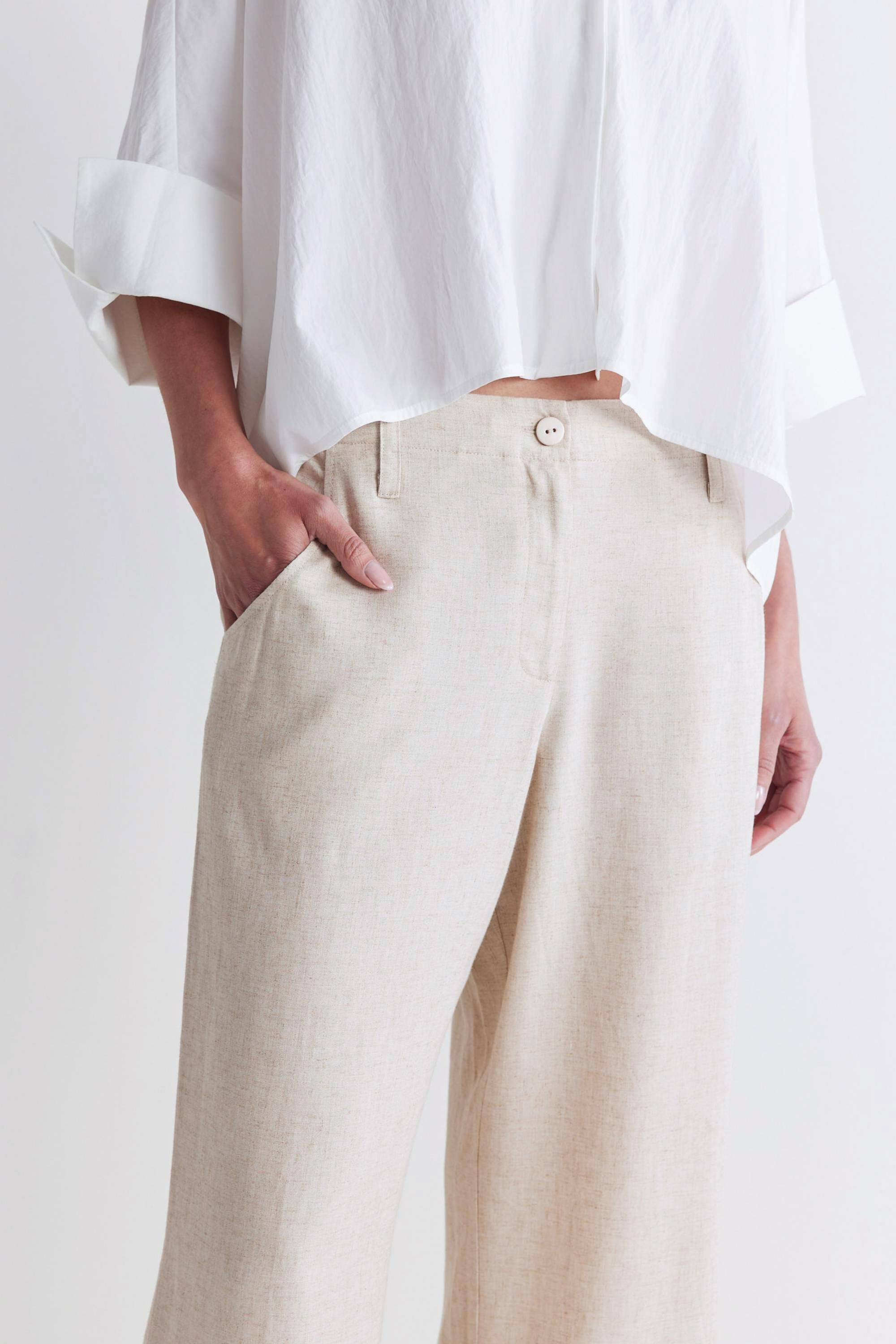 Linen A-Line Pants Product Image