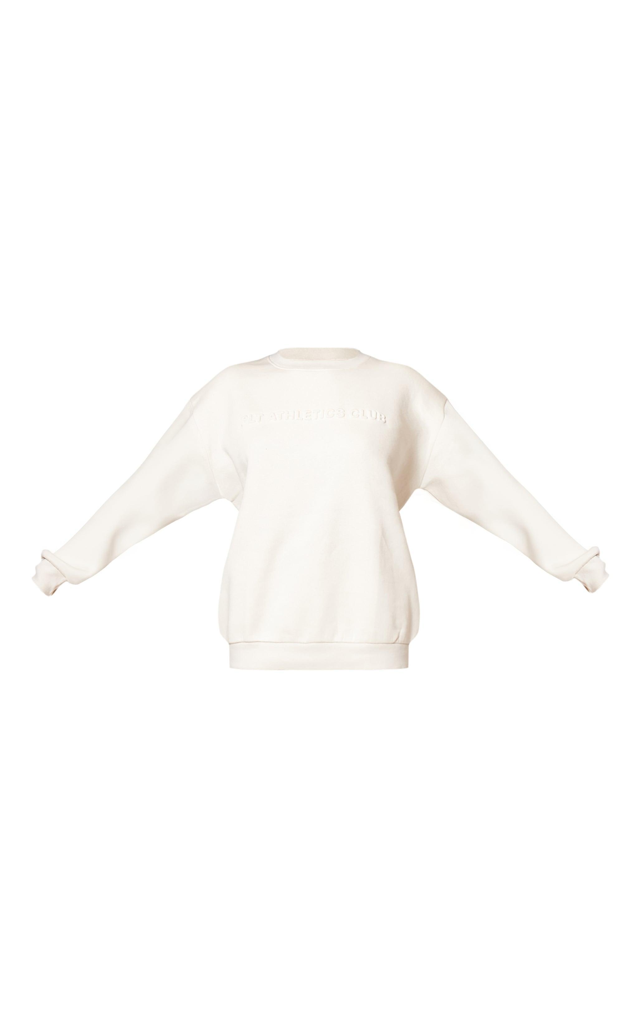 Cream Embroidered Sports Classics Sweatshirt Product Image