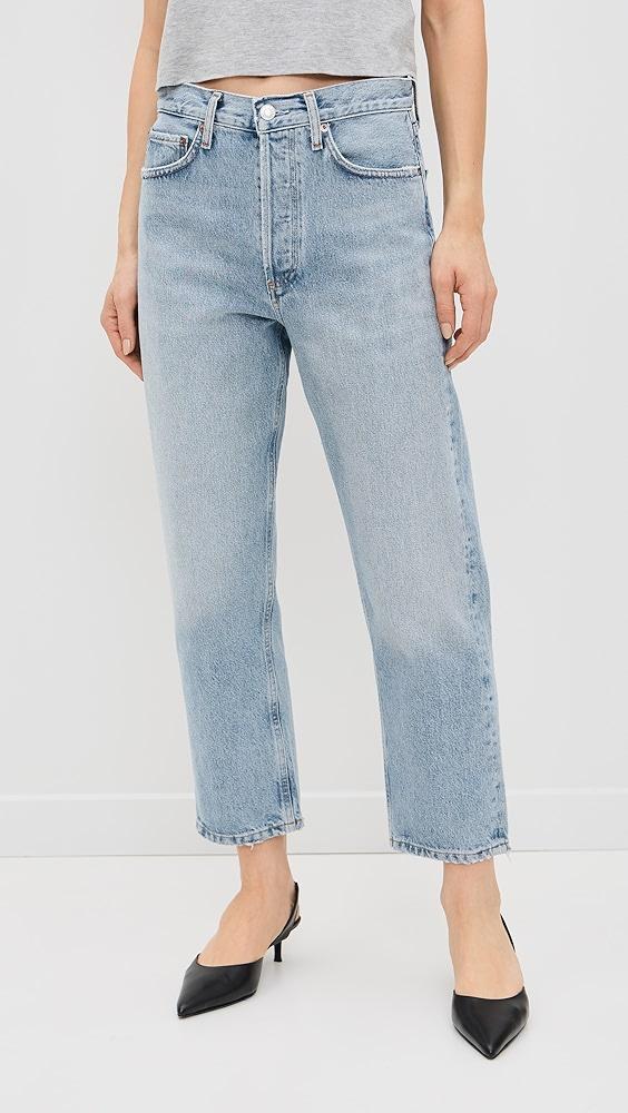 AGOLDE 90 Crop Mid Rise Loose Straight Jeans | Shopbop Product Image