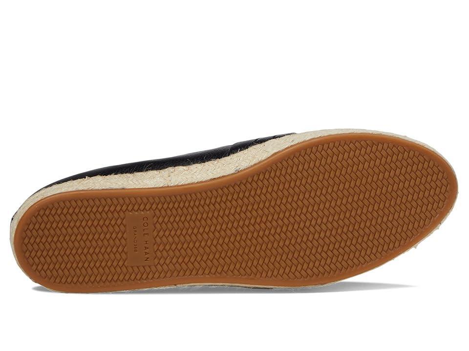 Cole Haan Womens Montauk Almond Toe Black Espadrille Loafers Product Image