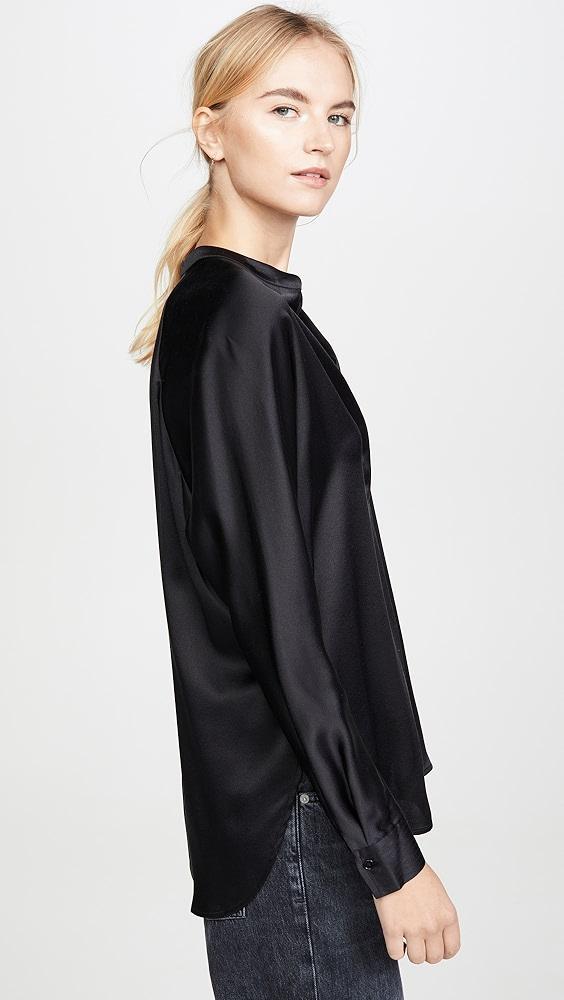 Vince Band Collar Blouse | Shopbop Product Image