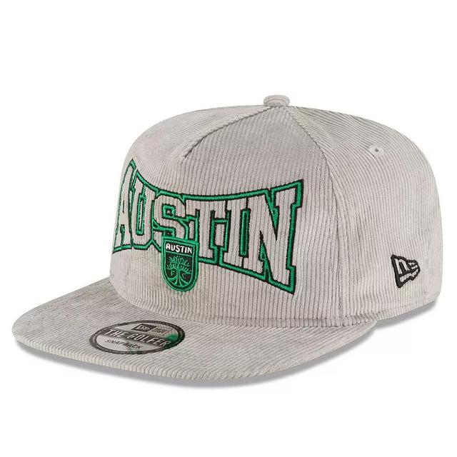 Mens New Era Gray Austin FC Corduroy Golfer Adjustable Hat Product Image