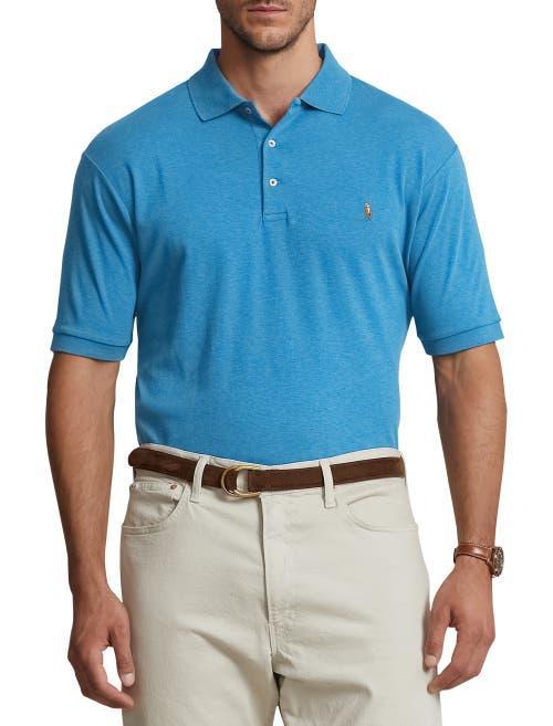 Men's Custom Slim Fit Soft Cotton Polo Shirt In Marine Heather Product Image