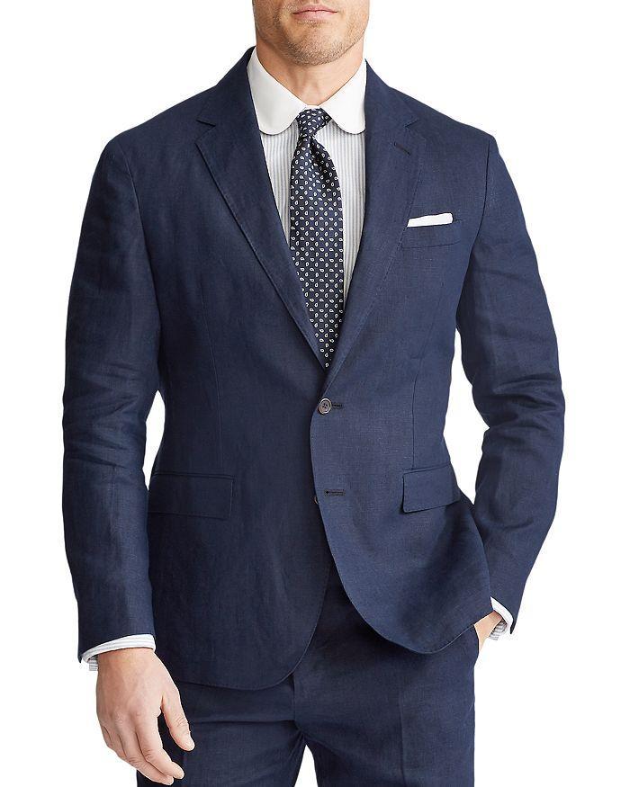 Linen Polo Soft Fit Sport Coat In Navy Product Image