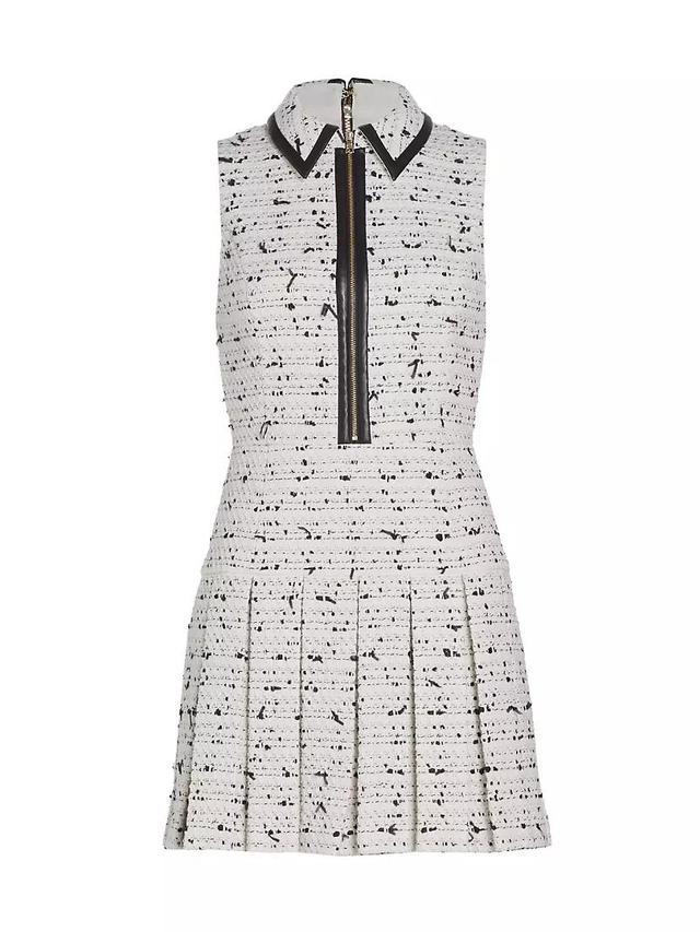 Ellis Tweed Pleated Minidress Product Image