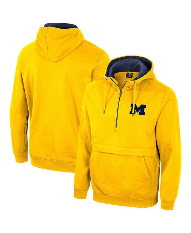 Mens Colosseum Maize Michigan Wolverines Half-Zip Hoodie Product Image