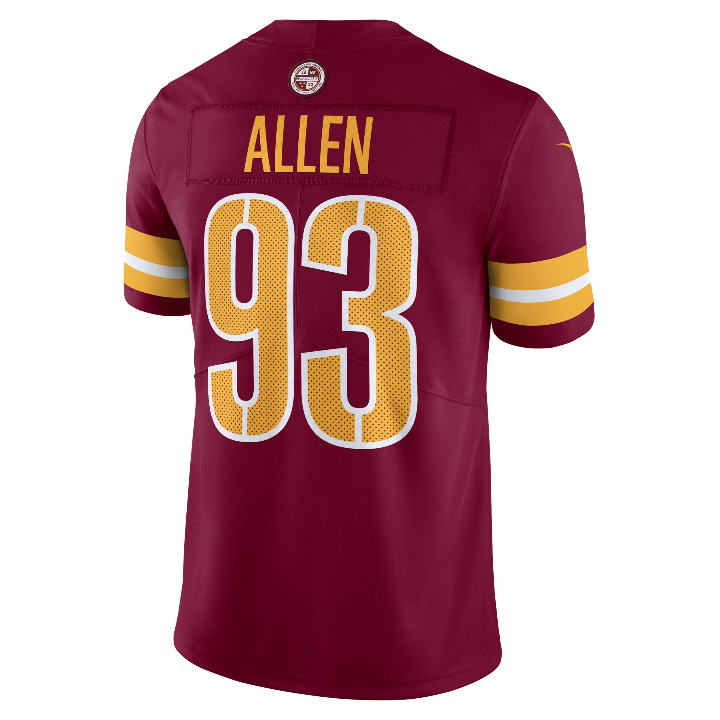 Mens Nike Jonathan Allen Burgundy Washington Commanders  Vapor Untouchable Limited Jersey Product Image