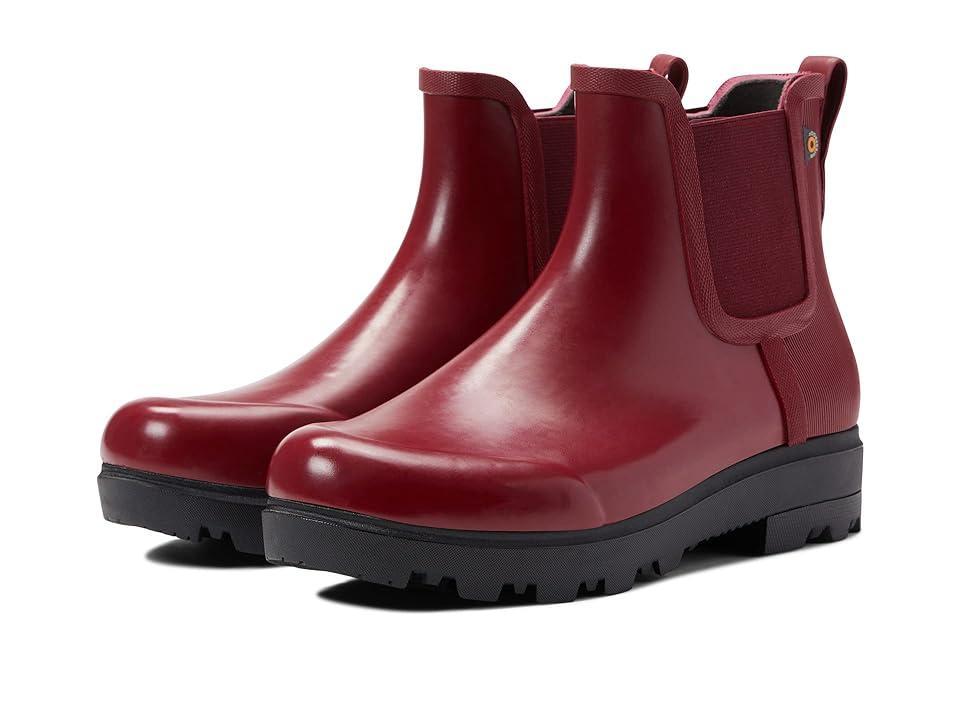 Bogs Holly Chelsea Shine (Cranberry) Women's Boots Product Image