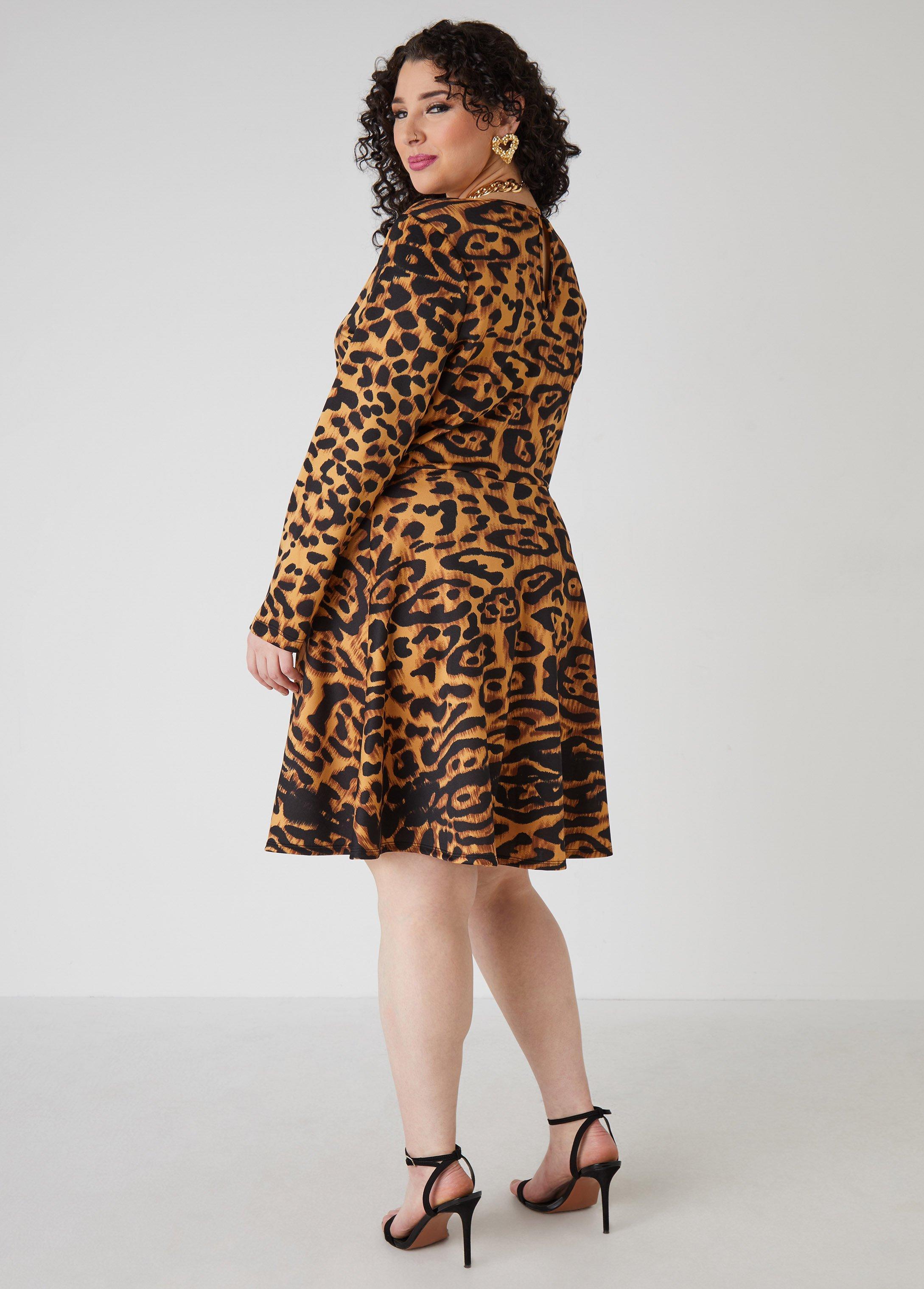 Leopard A Line Dress Product Image