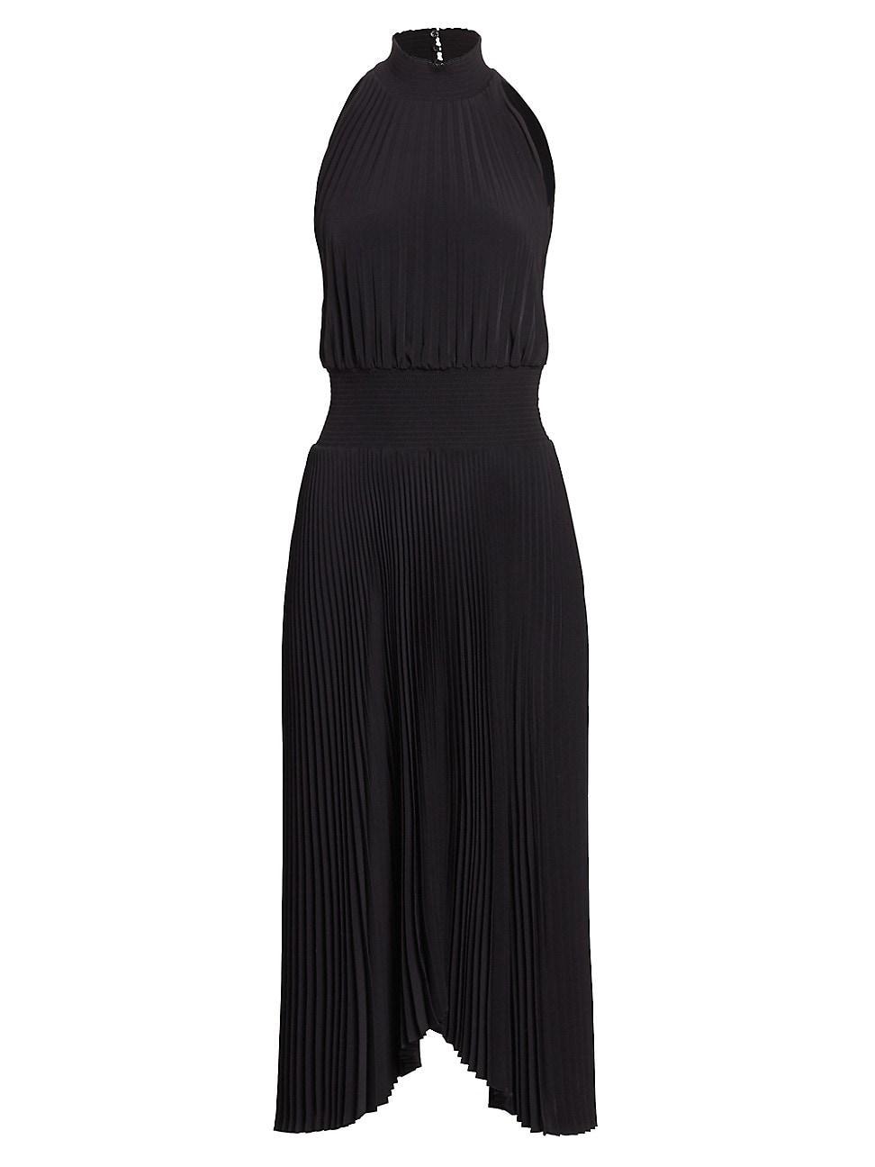 Renzo Pleated Halter Dress Product Image