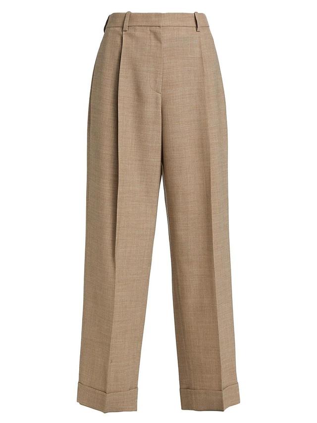 Womens Tor Pleated Wool Wide-Leg Pants Product Image