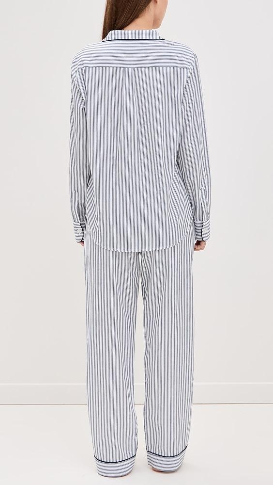 Petite Plume French Ticking Twill Pajamas | Shopbop Product Image