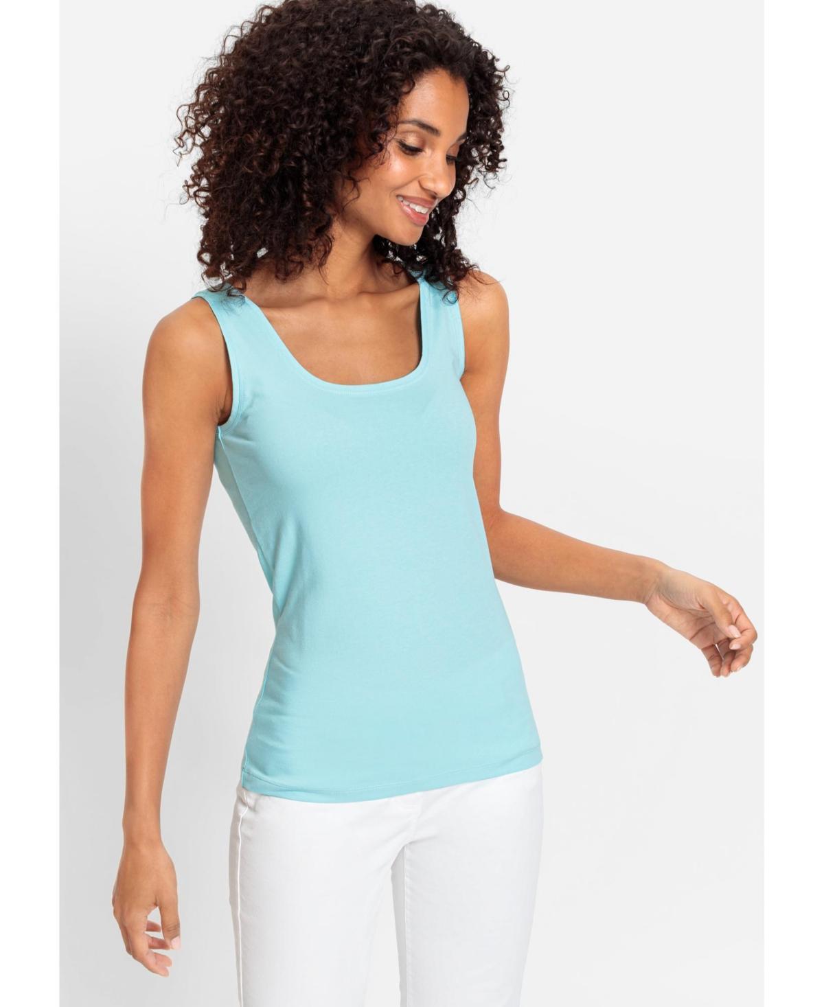 Olsen Womens 2-Way Cotton Blend Tank Product Image