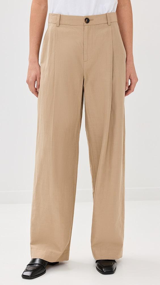 Vince High Waisted Casual Tailored Wide Leg Pants | Shopbop Product Image