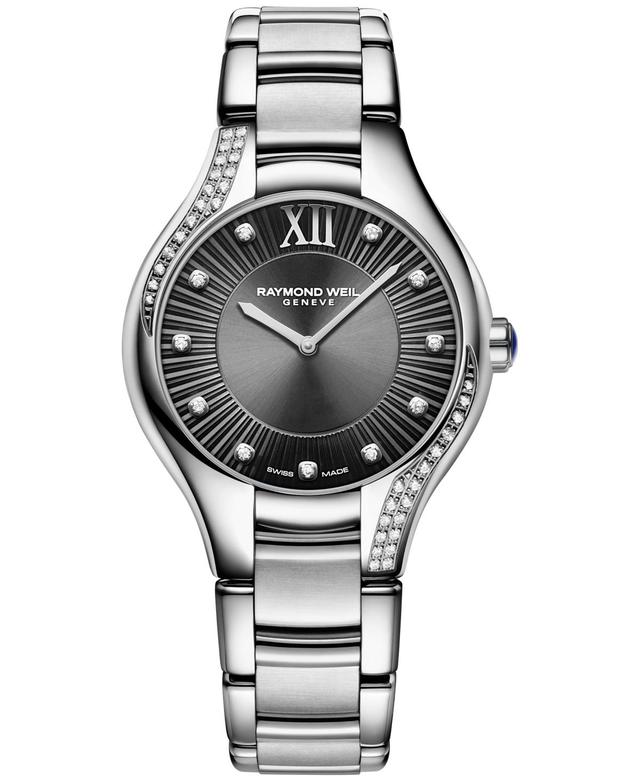 Raymond Weil Womens Swiss Noemia Diamond (1/4 ct. t.w.) Stainless Steel Bracelet Watch 32mm Product Image